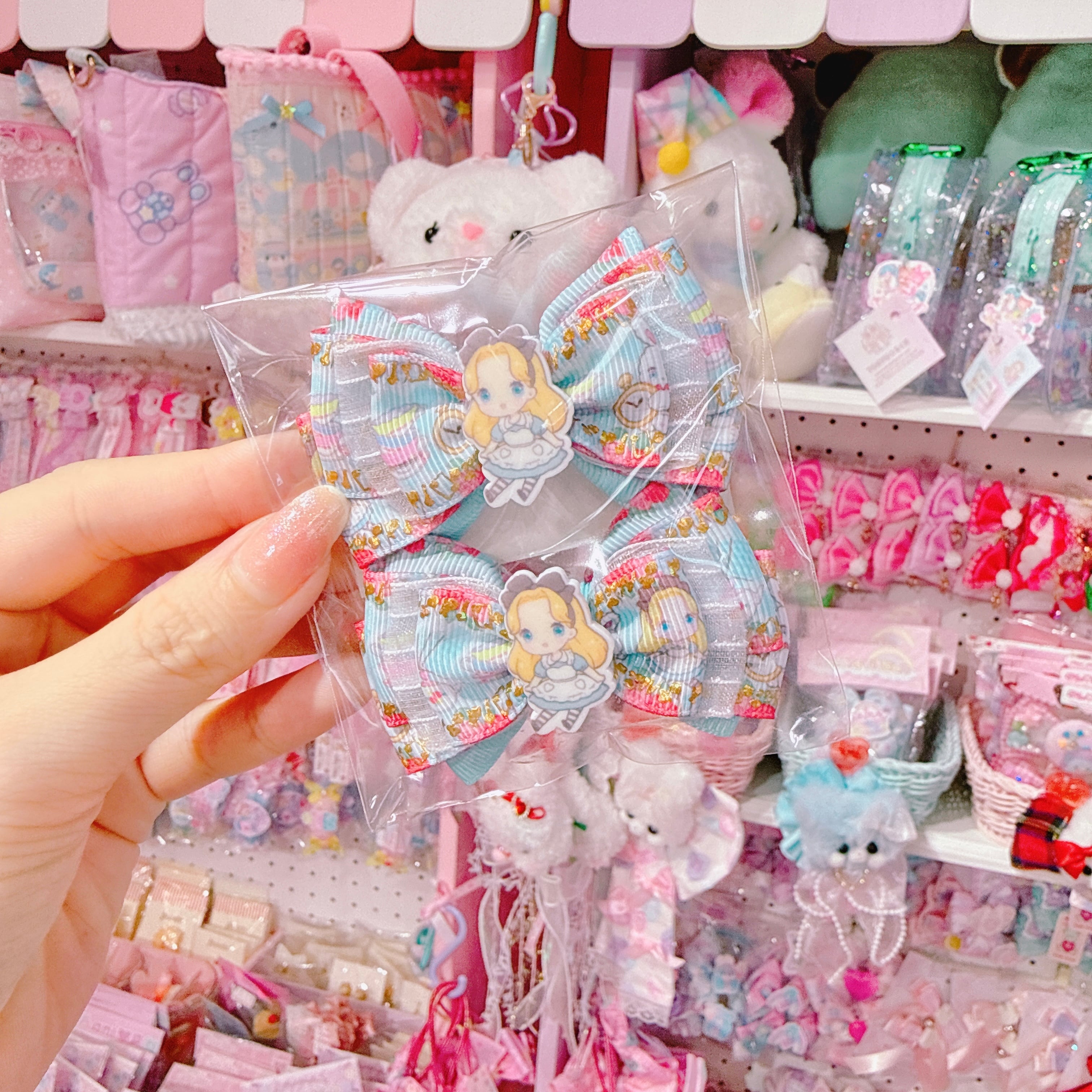 【R38】58-3エコリンリボンツインヘアゴム