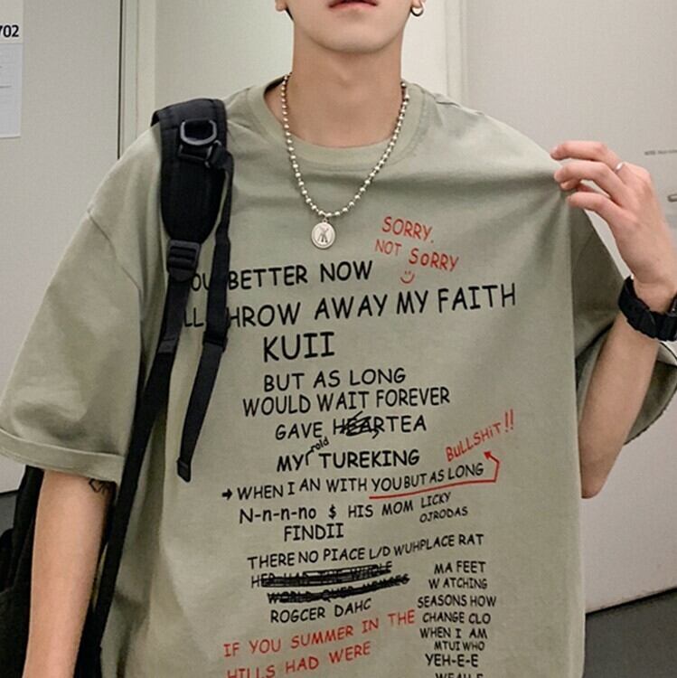 全3色 Tシャツ カットソー プリント カジュアル シンプル