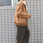 brown mouton leather jacket