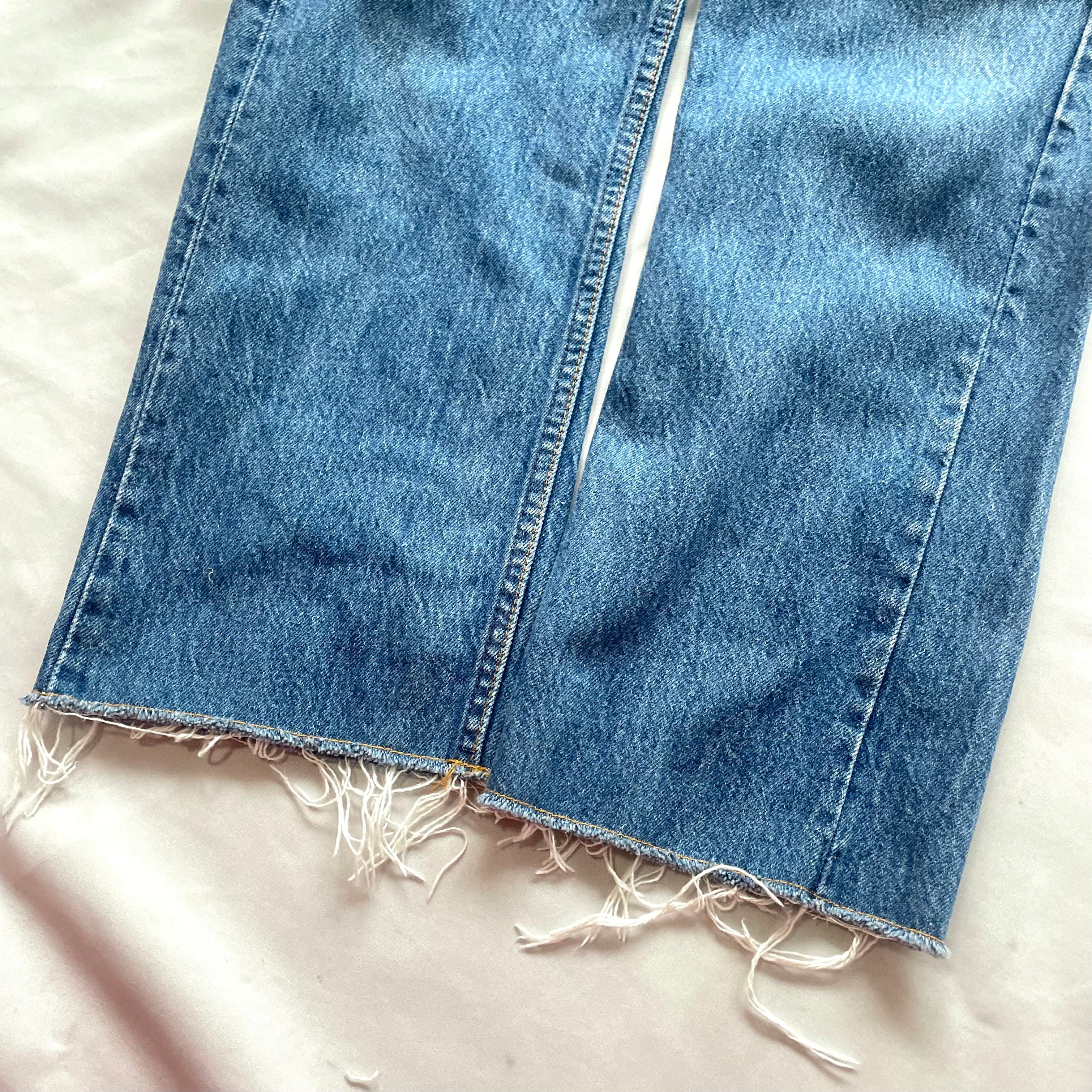 90s USA Levi's 501 denim pants アメリカ製リーバイス裾カットオフ 