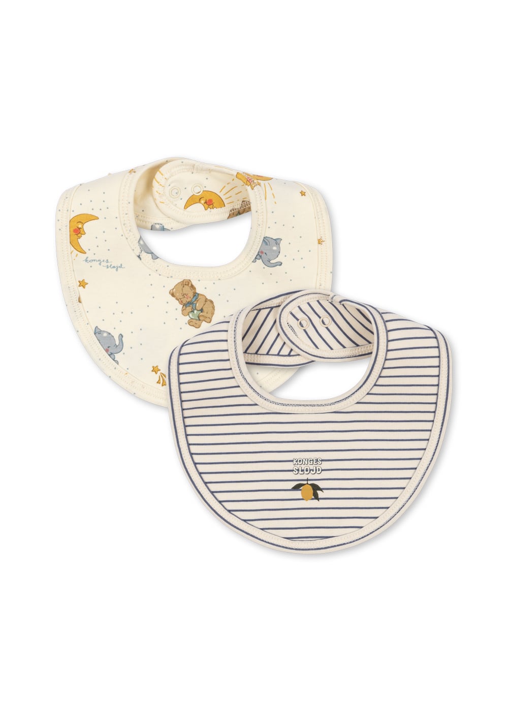 BASIC 2 PACK BIBS STRIPE COMO【Konges Sloejd コンゲススロイド】スタイ 2枚セット 出産祝い プチギフト