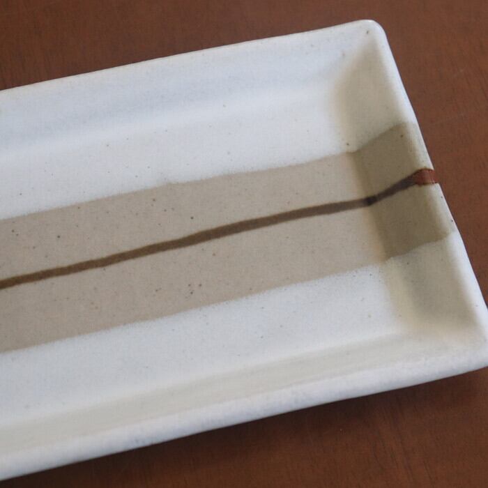 益子焼 健一窯 長角皿 Mashiko-yaki Rectangular plate #167 | 和食器