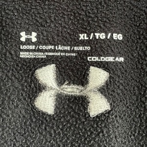 【UNDER ARMOUR】XL ビッグシルエット RVRB 刺繍ロゴ バックロゴ ハーフジップ スウェット プルオーバー アンダーアーマー スポブラ US古着