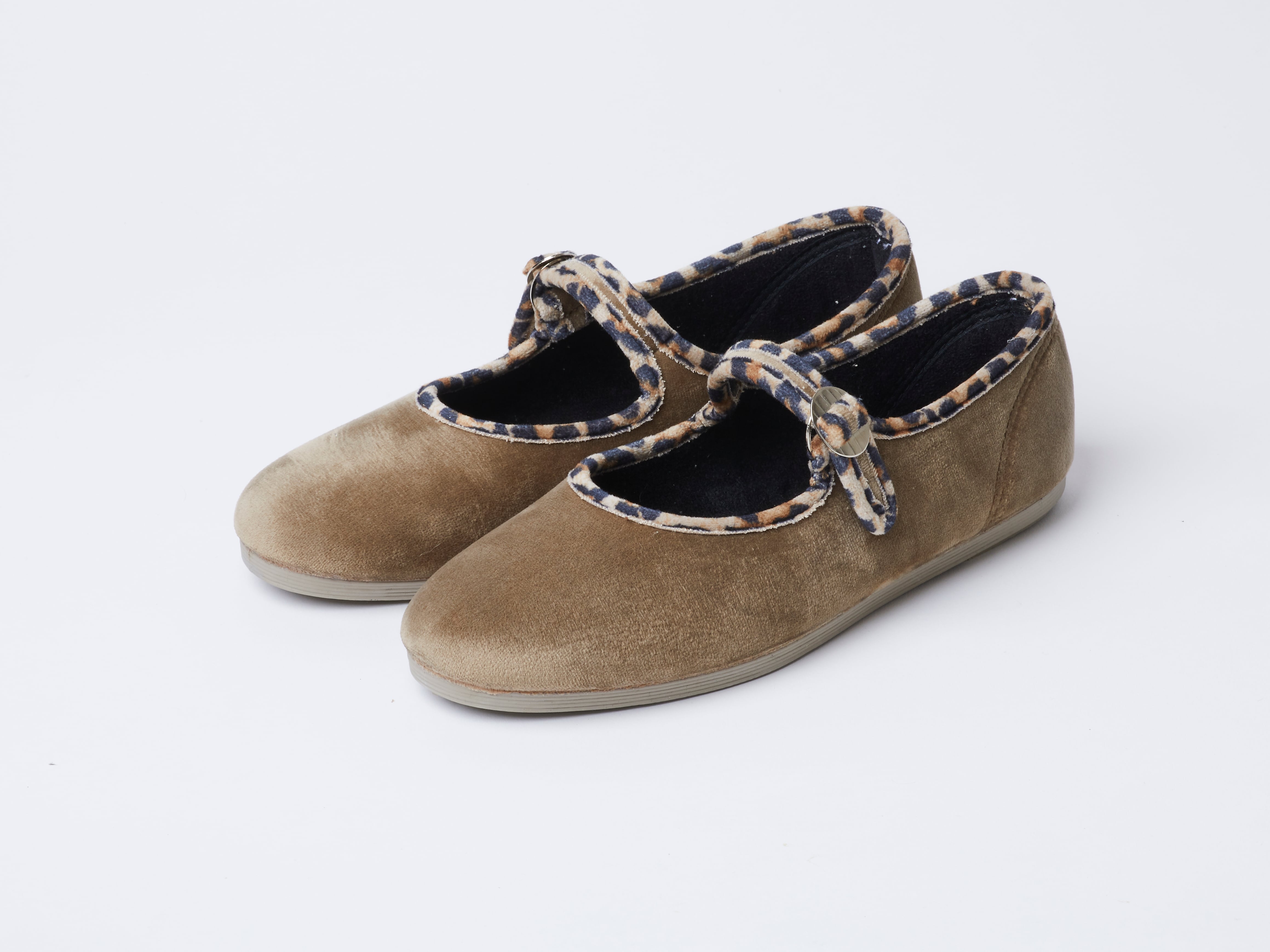 JAPONESA SOLID VELOUR x LEOPARD TRIM (BEG x BEG LEO) KIDS | PAY ID