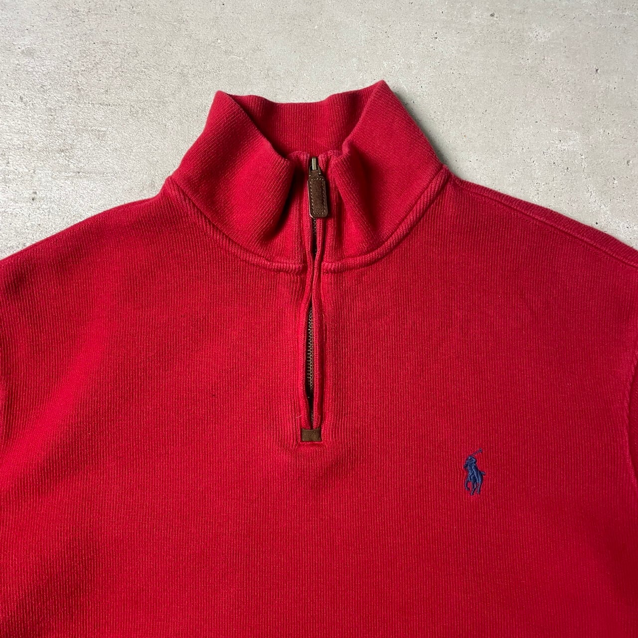 Polo Ralph Lauren ポロラルフローレン リブスウェット ハーフジップ 