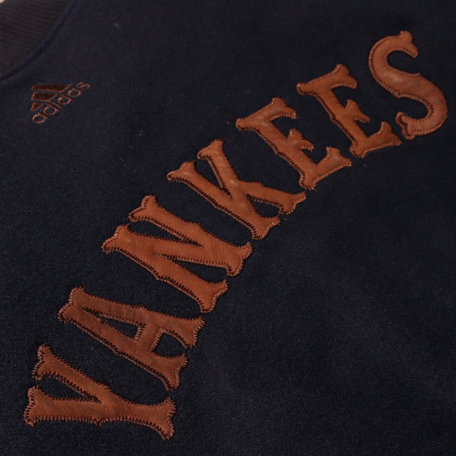 美品 M Adidas Yankees スエードレザー 刺繍 スタジャン ヤンキース
