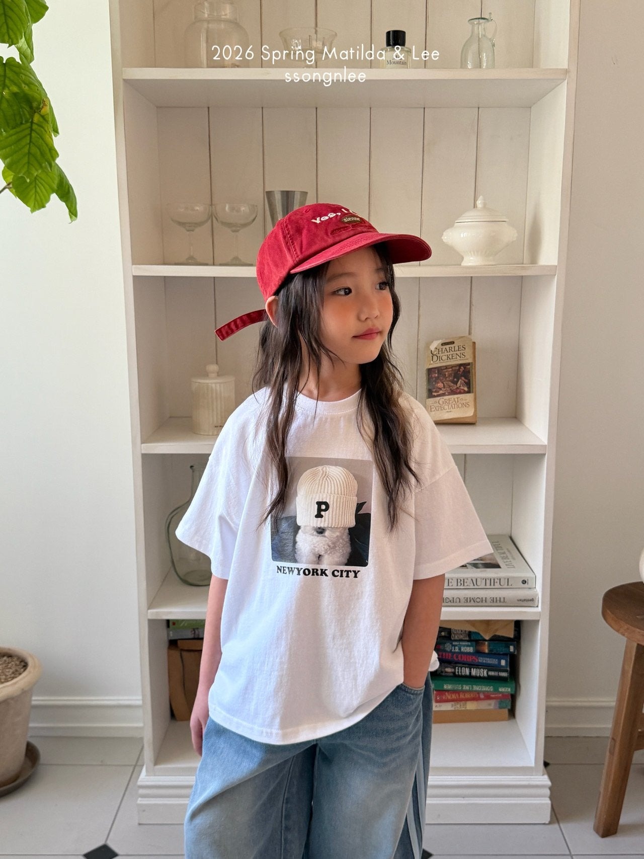 [Matilda&Lee] New York Puppy Short sleeve T-shirt / [마틸다앤리] 뉴욕강아지반팔티