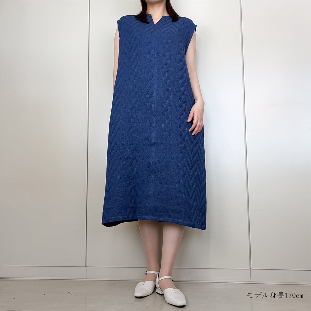 ノースリーブワンピース 120cm ネイビー 麻ノースリーブワンピース ネイビー | EDGE OF LINE｜ONLINE STORE