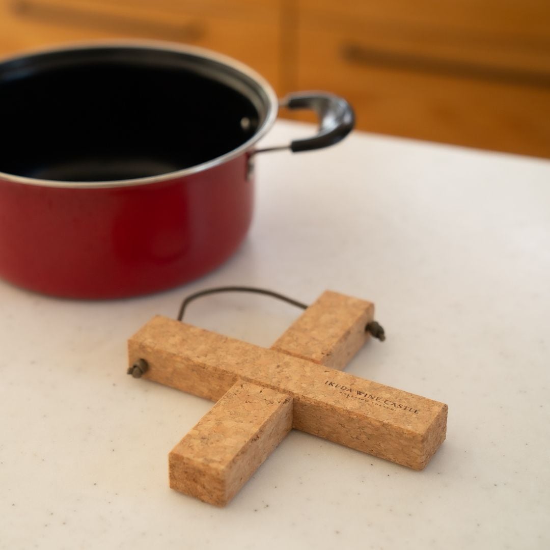 ロゴ入り コルクポットマット cross type | いけだ・オンライン・マルシェ