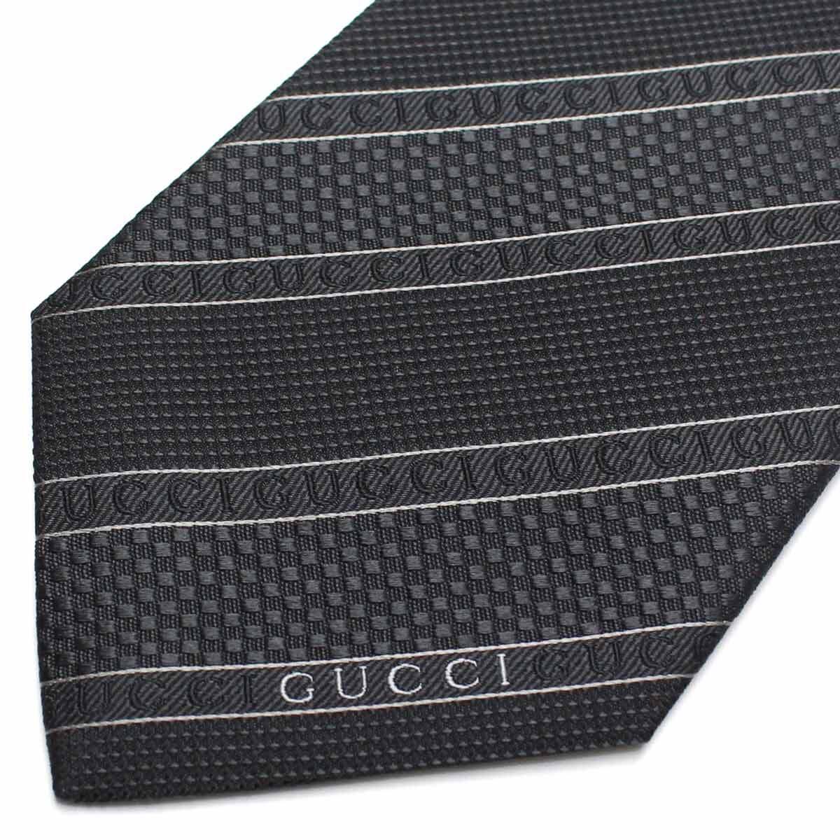 グッチ GUCCI ネクタイ 499694 4B002 1000 ブラック メンズ | Brands