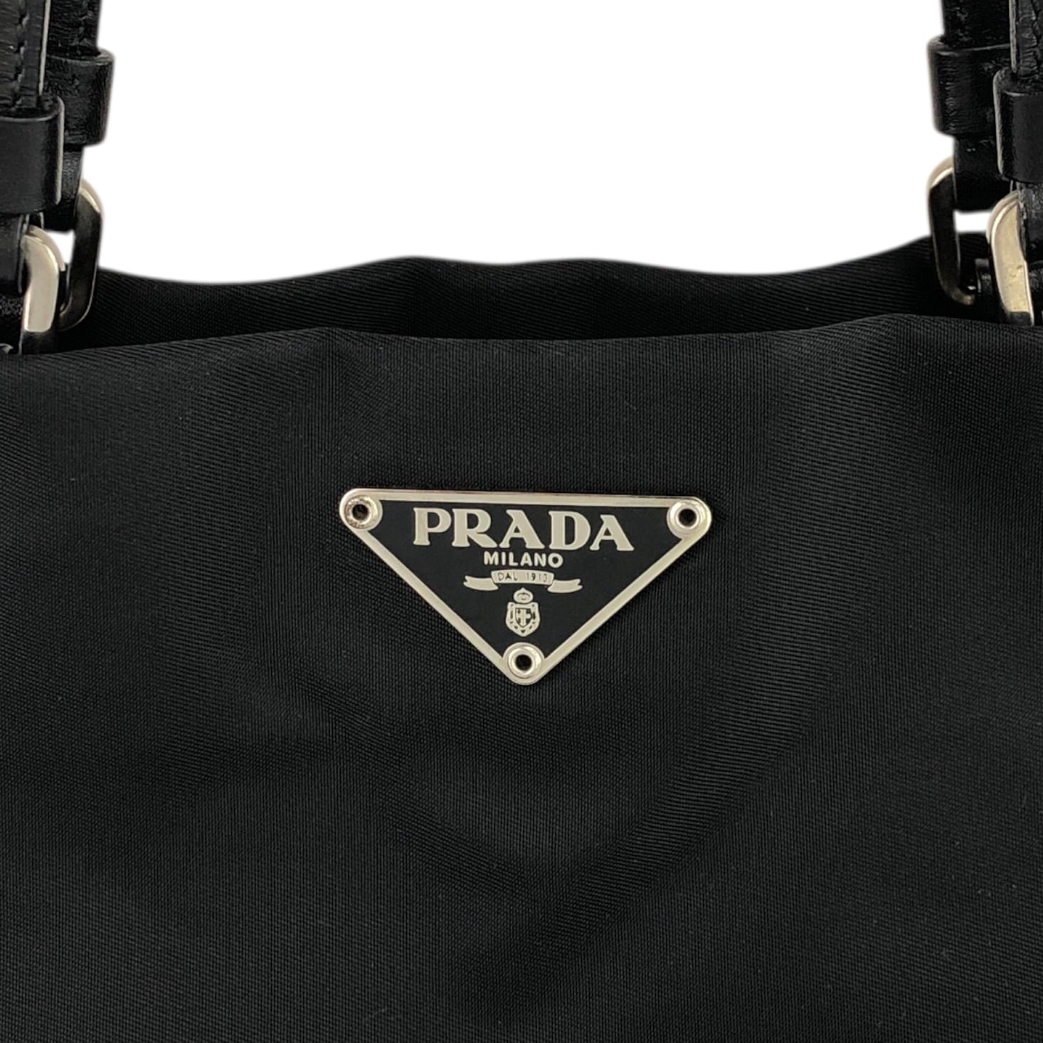 n*o様 PRADA ヴィンテージブラック トートバッグ PRADA プラダ トートバッグ ブラック トライアングルロゴ ナイロン