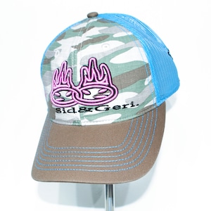 『Sid and Geri』camo x mesh snapback/blue