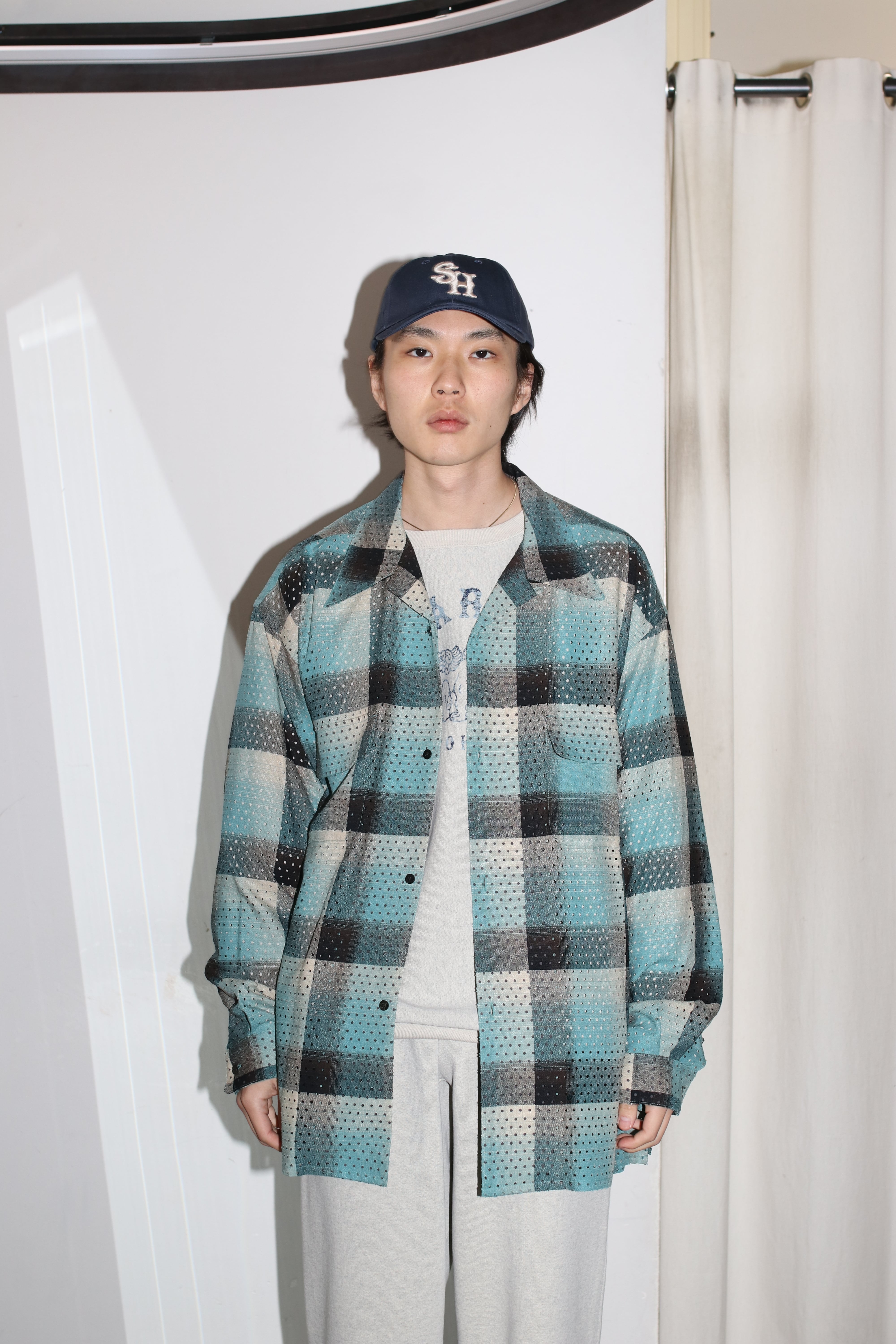 トップス SUGARHILL PUNCHING RAYON OMBRE SUGARHILL [ RAYON OMBRE PUNCHING BLOUSE ] IVORY&BLUE