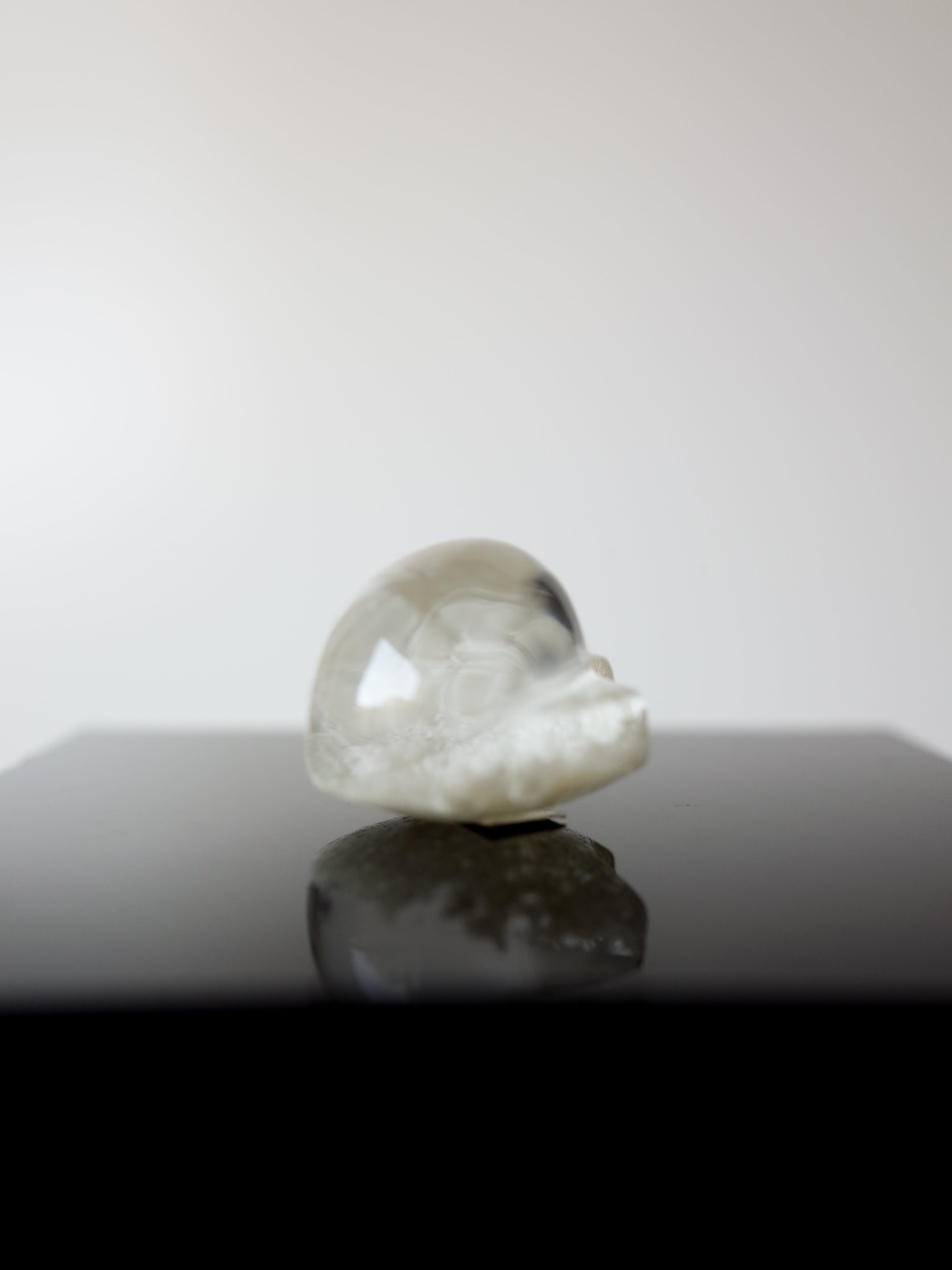 ☆ホワイトガーデンクォーツクリアクォーツねこネコ猫の置物