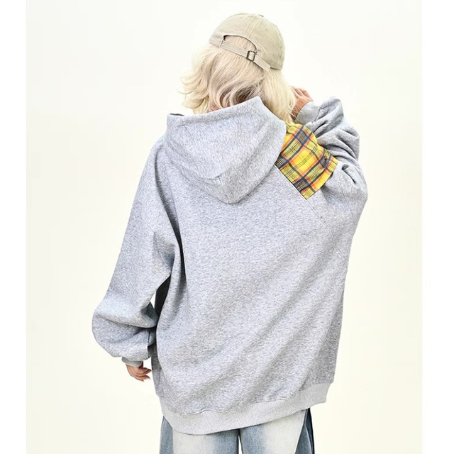 color scarf design hoodie　カラースカーフデザインフーディー　J1520