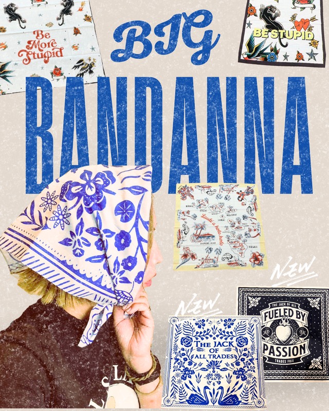 【新柄登場！】Original BIG bandanna 【65cm×65cm】【68cm×68cm】