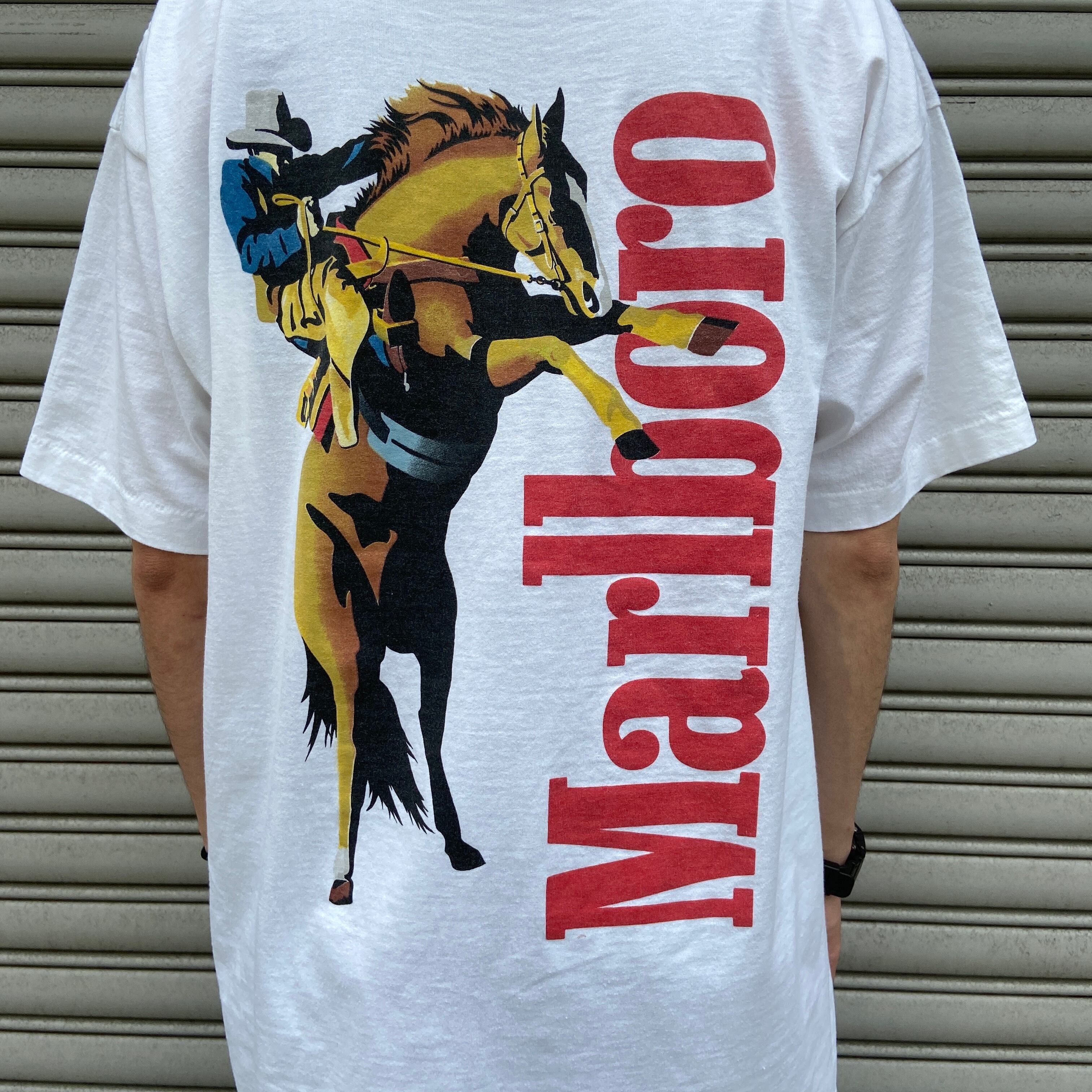 90s USA Marlboro マルボロTシャツ プリントT ポケT 白 XL | 古着屋 Uan