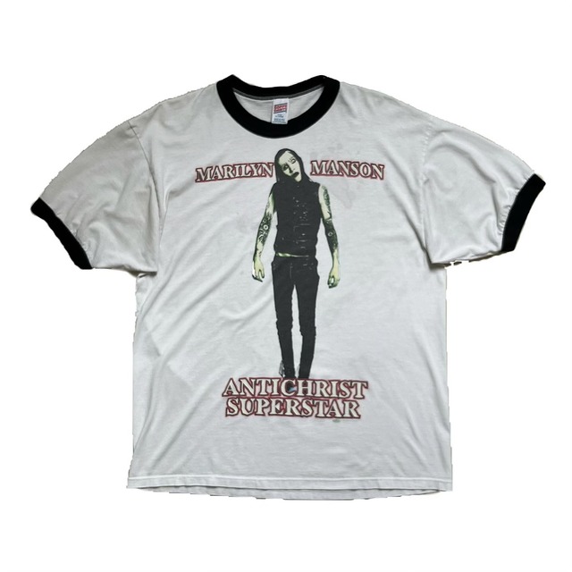 "96s marilyn manson" ringer tee shirt