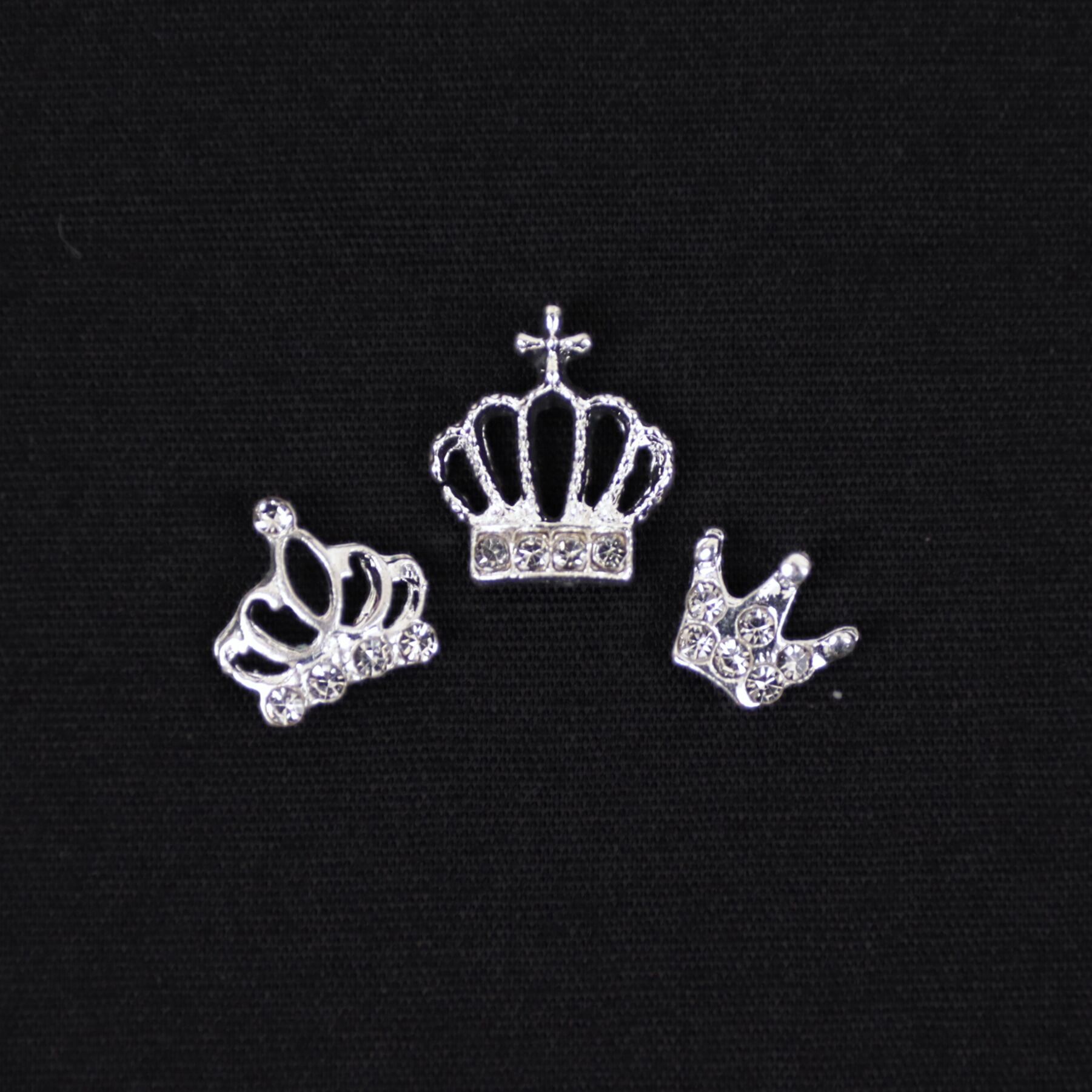 王冠 パーツ 金属 ビジュー イミテーション 02000168 シルバー ネイル
