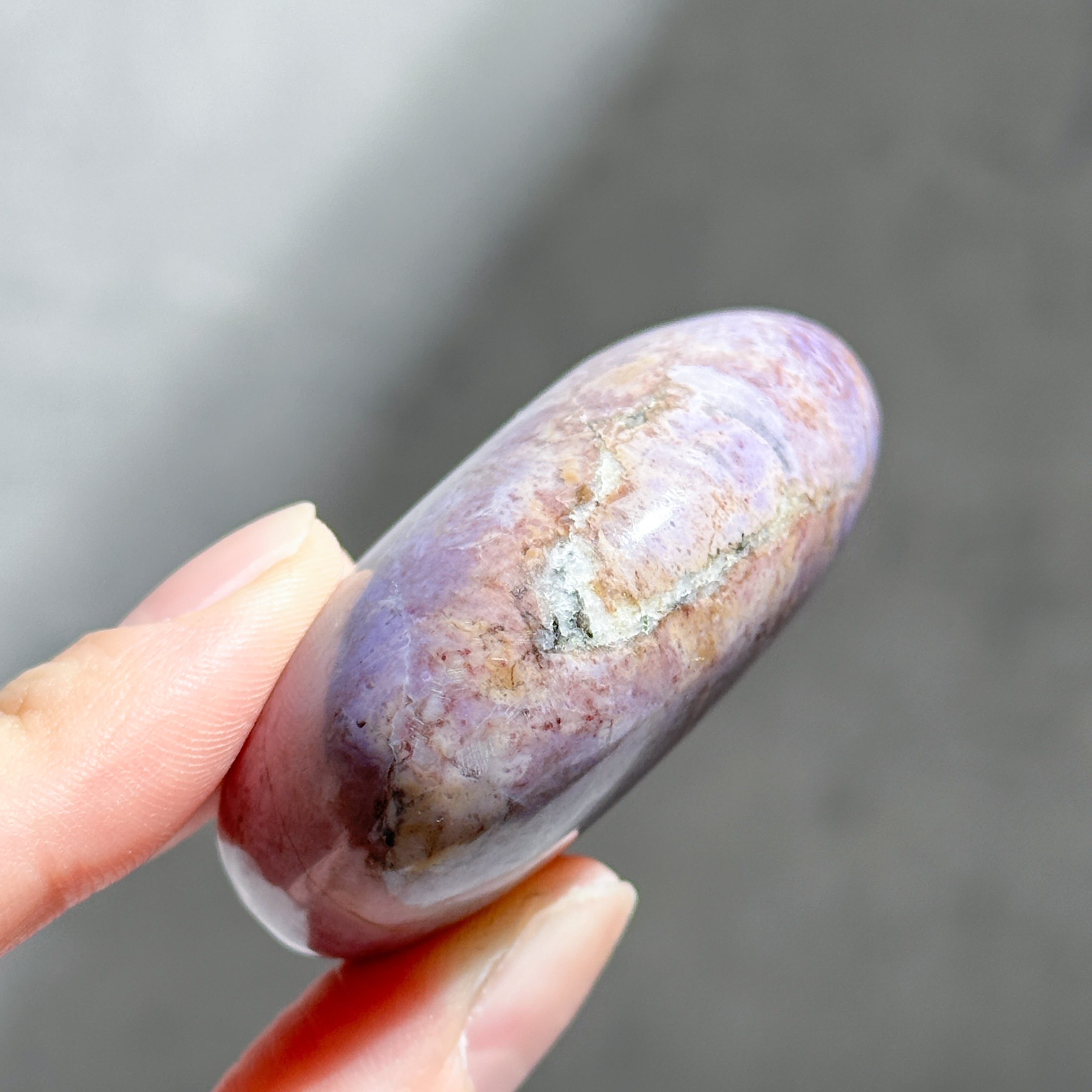 パープルジェイド パームストーン42◇Purpe Jade palm stone ◇天然石