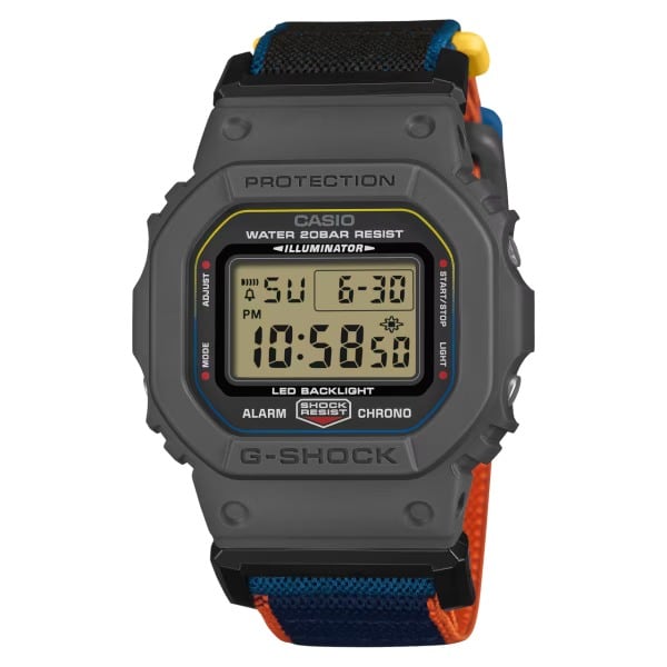 国内正規品 CASIO G-SHOCK カシオ Gショック NEW CLOTH BANDシリーズ デジタル 20気圧防水 メンズ腕時計 DW-5600MNC-8A2JF