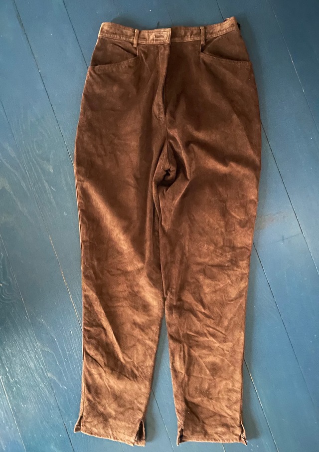 SUEDE mini slit pants