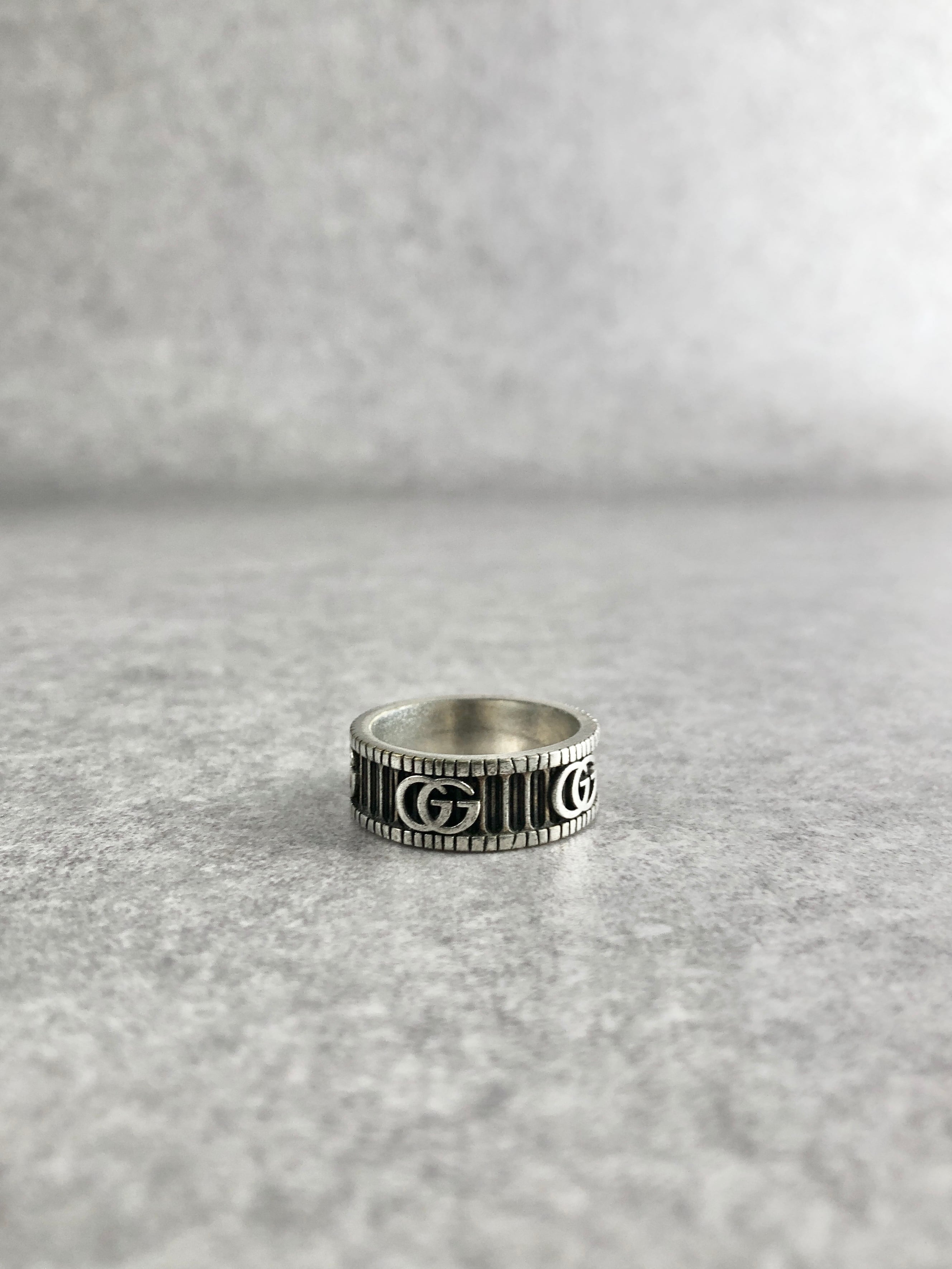 GUCCI グッチ 指輪 18号 シルバー ダブルG 925 リング vintage