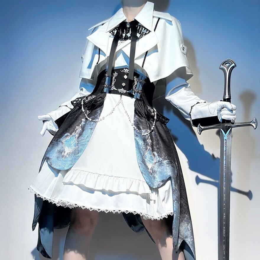 皇子系ロリィタ セットアップ 3点セット ミリロリ 軍服風 男装女子