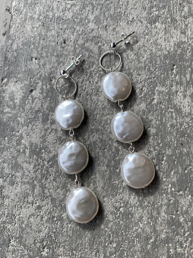 pearl bubble pierce / silver925