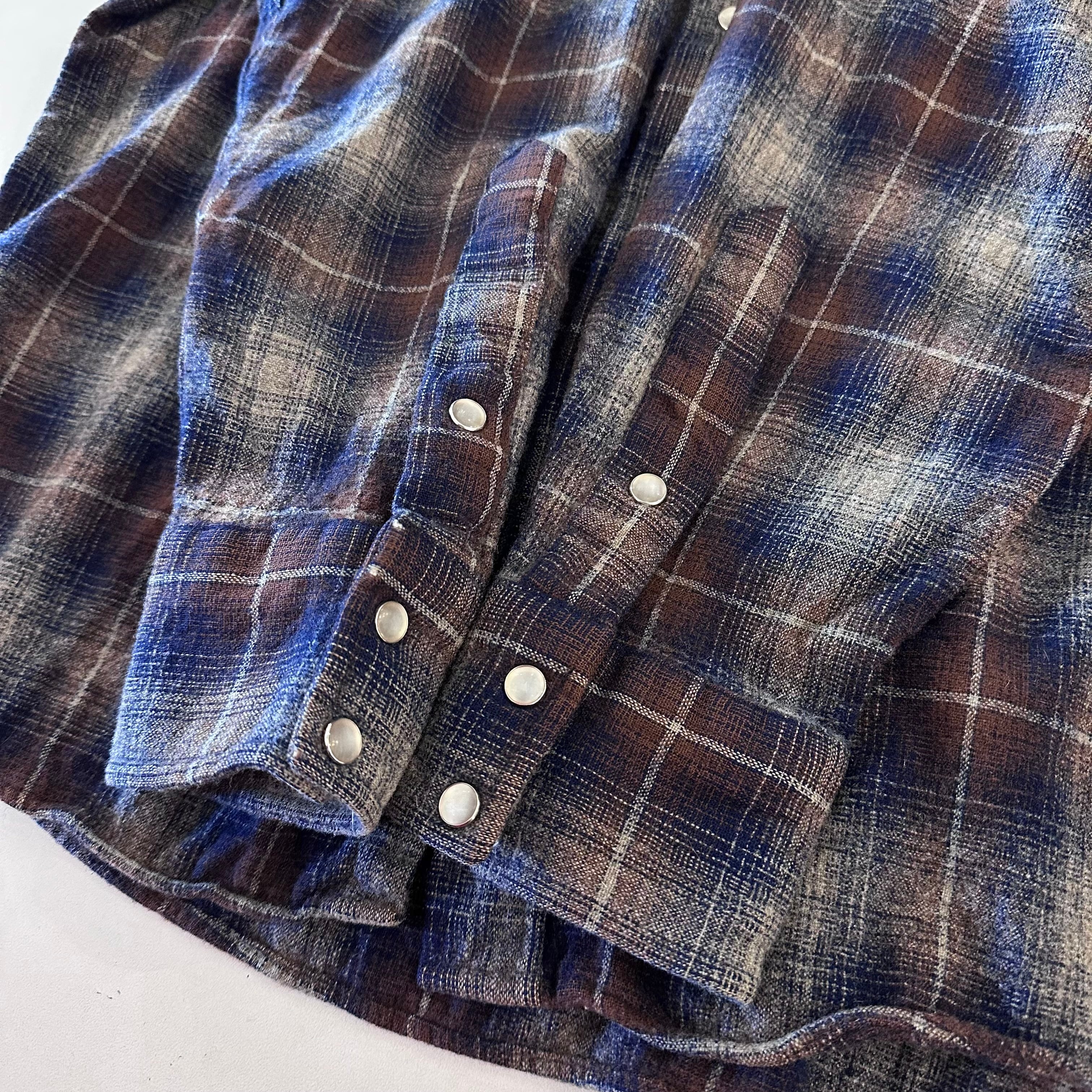 70's PENDLETON WESTERN Shirt Brown×Navy 70. | BerBerJin Yuhodo