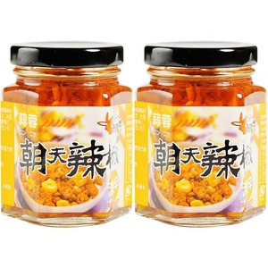 【人気】ロウバ 朝天 ニンニク入り辛味調味料(小) 105g×2個
