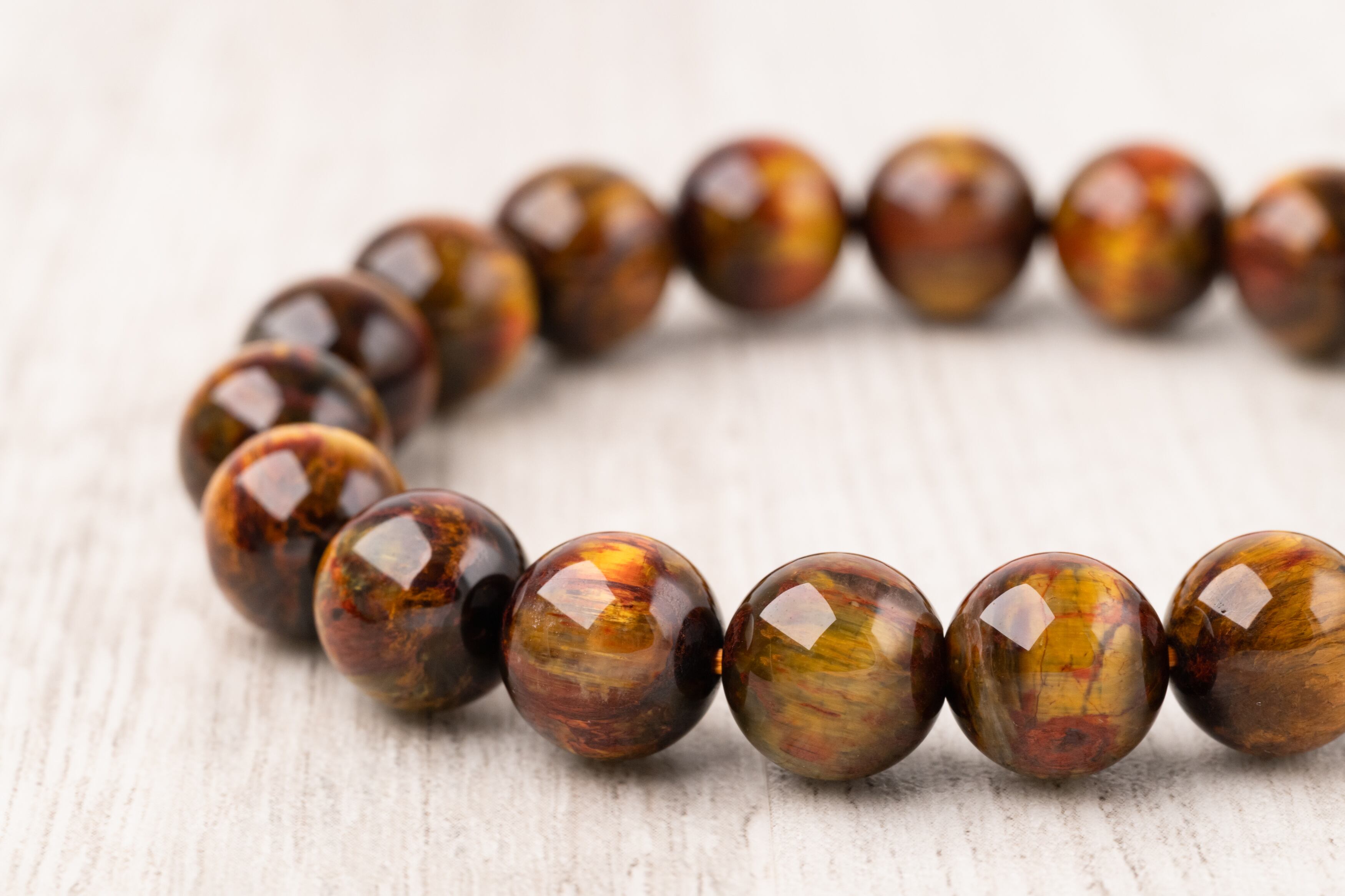 ◇一点物◇ ゴールデンレッドピーターサイト ブレスレット 10.5mm