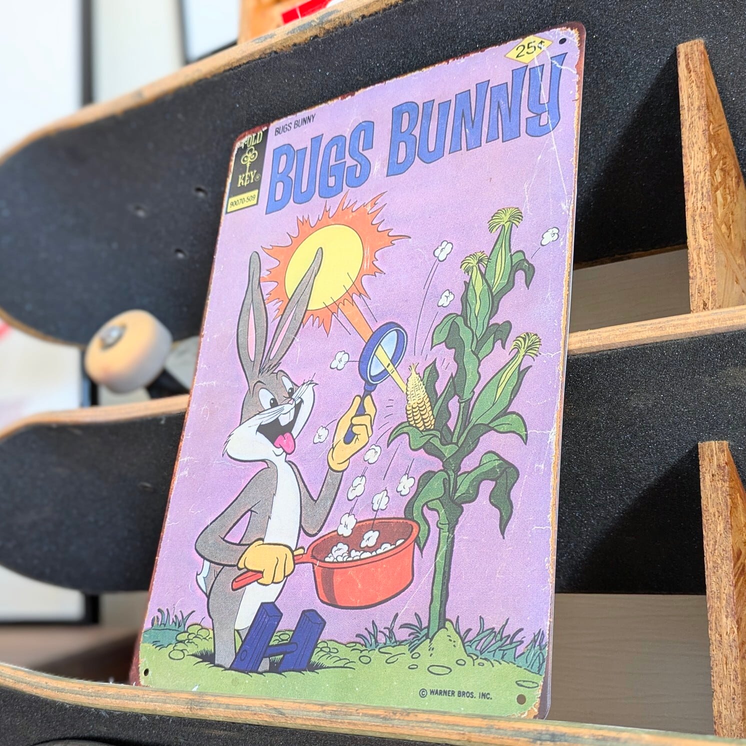 送料無料!ちょうどいいブリキ看板【 Looney Tunes ( ルーニー・テューンズ ) )】バッグス・バニー / METAL SIGN / メタルサイン / ブリキ看板 / サインボード / ビンテージ加工 〚アメリカン雑貨 アメトイ〛