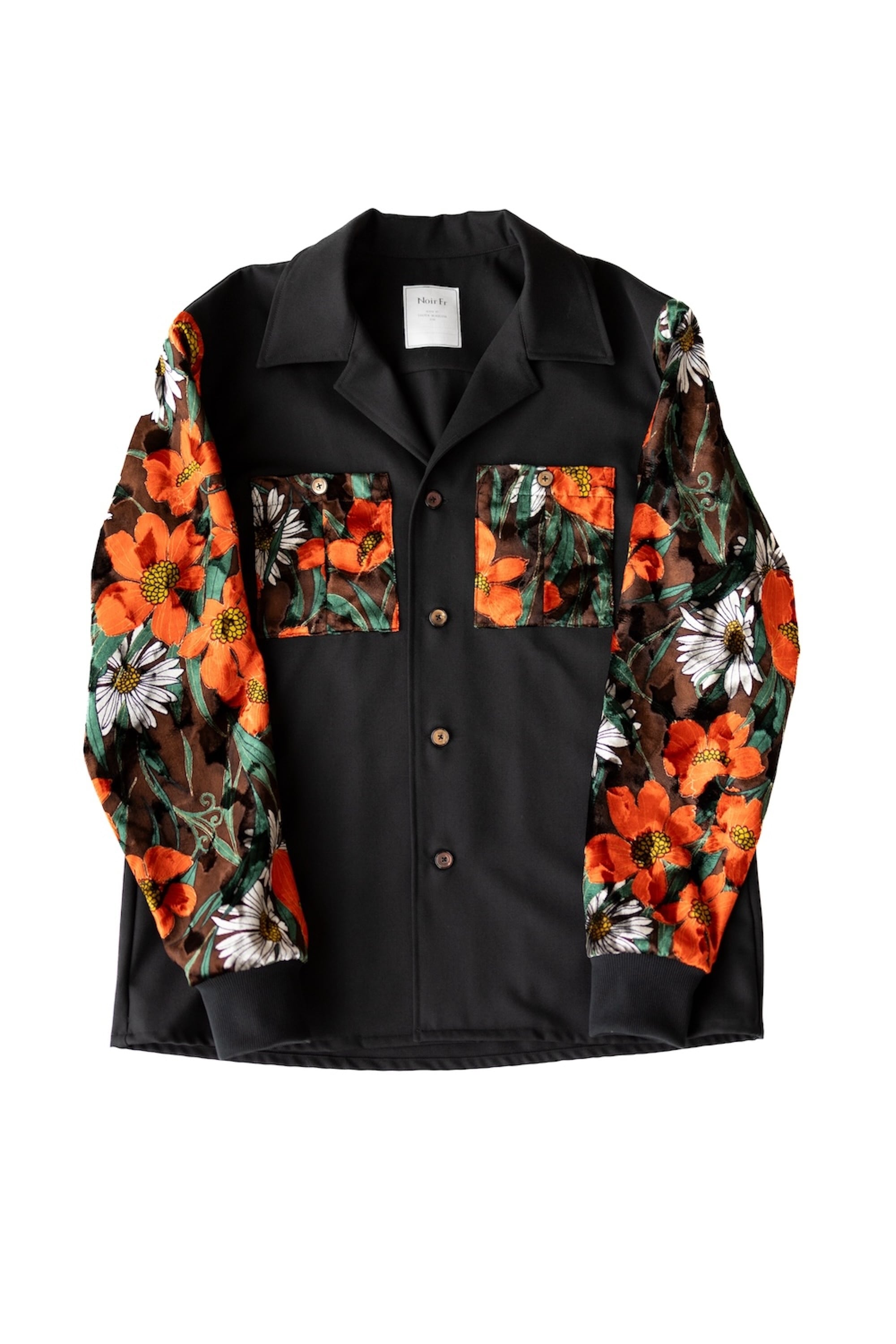 24AW Cosmos velvet wool shirt blouson | Noir Fr