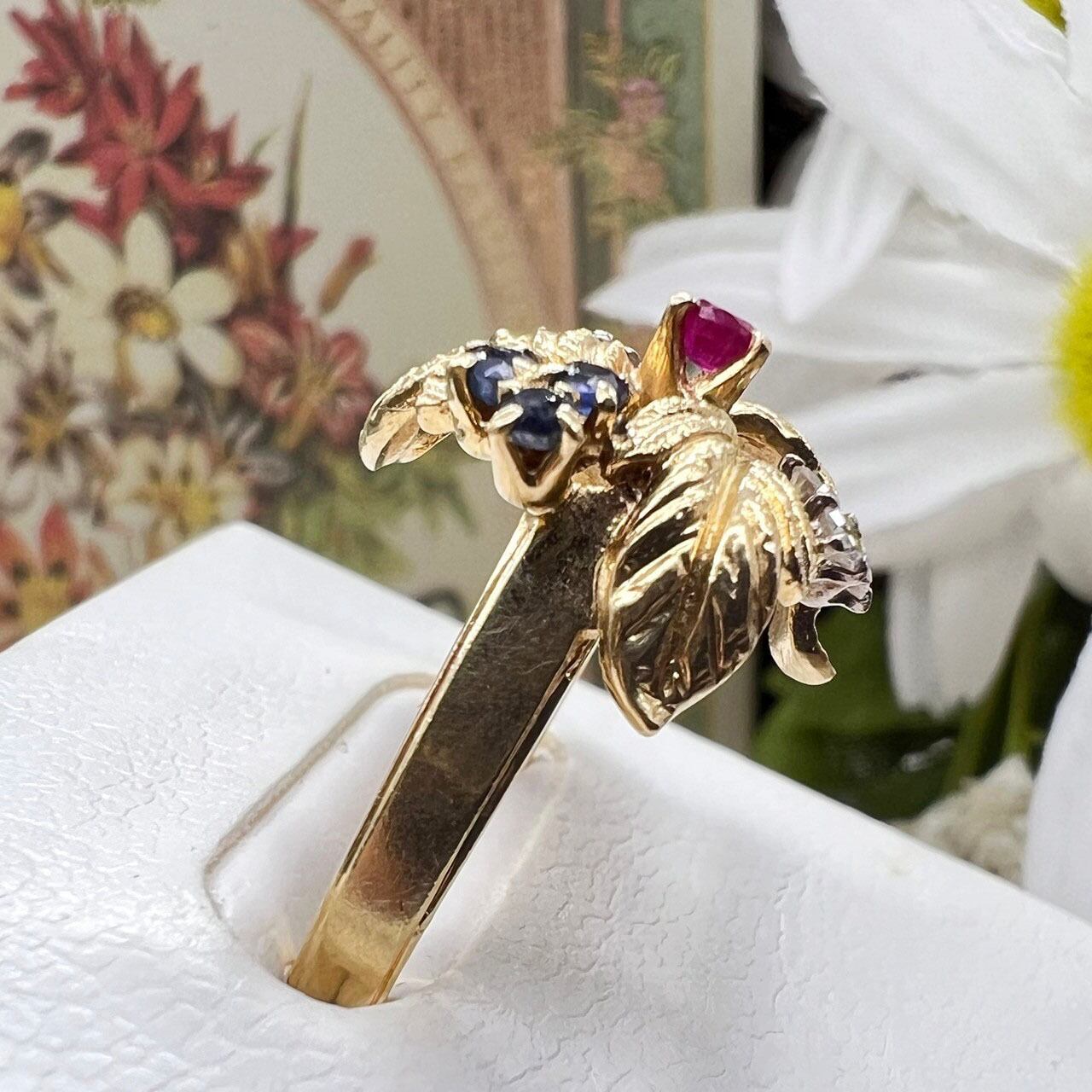 k18 よかっ リング エメラルド ダイヤモンド 18金 デザインリング 11号 