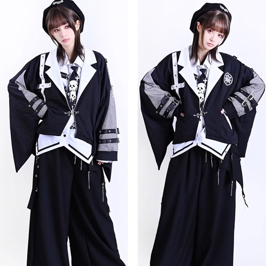 和ゴシック バックプリント 羽織り ビッグシルエット ゴスロリ アウター