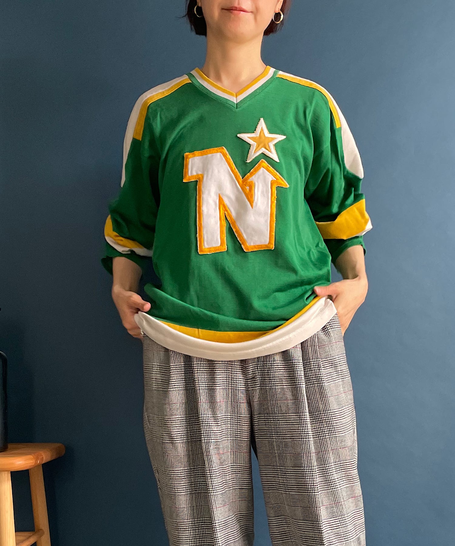 SK Sandow Sporting Knit Minnesota North Stars Green Hockey Jersey　ミネソタ　ノーススターズ　ホッケージャージ