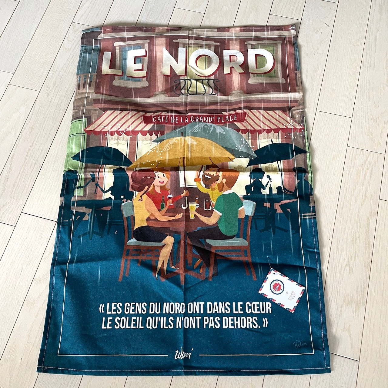 フランス雑貨 【LE NORD 北フランス】 ノルマンディー トルション キッチンクロス コラボ コットン　綿 100% ティータオル　大きい かわいい 柄 COUCKE  フランス ふきん クロス リネン 雑貨 キッチン お土産  ギフト おしゃれ WIM' フランス雑貨 ポスター