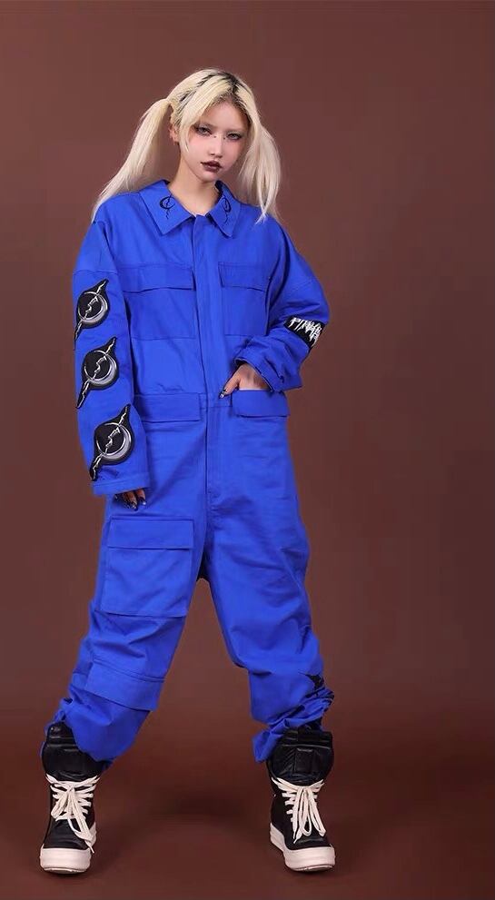 つなぎ オールインワン オーバーオール デニム ワイルド ワンピース