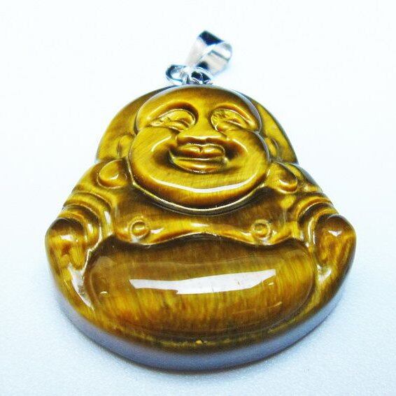 イエロータイガーアイ ペンダント 布袋様 タイガーアイ 一点物 メール便可 [M便 1/20] 112-11426