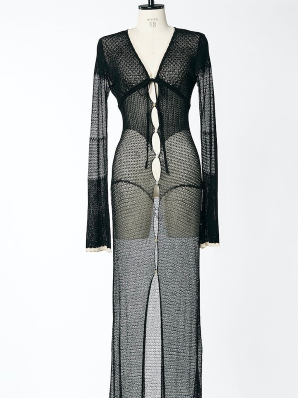 24SS】FETICO フェティコ / LACE KNIT MAXI CARDIGAN | TRENT 