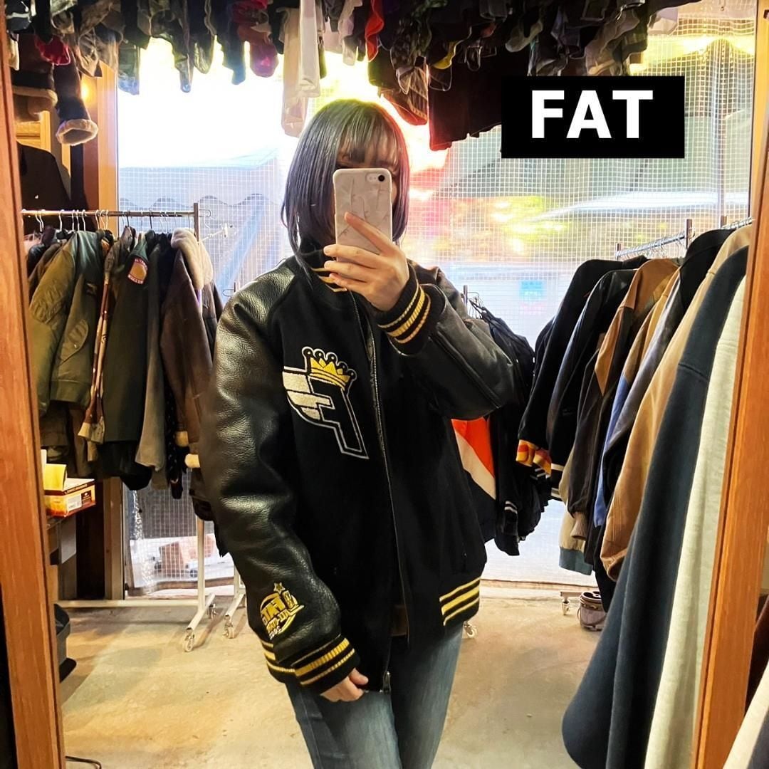 FAT SKINNY スタジャン サイズスキニー ブラック レザージャケット フルジップ 6420 | cloth works FAT SKINNY スタジャン サイズスキニー ブラック レザージャケット フルジップ 6420 | cloth works