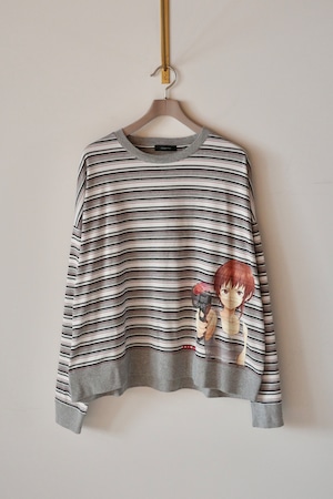 LITTLE.BEDROOM 【Screen Long Tshirt -Gray-】