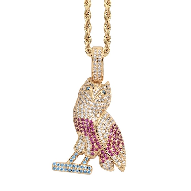 Iced Out Owl Pendant