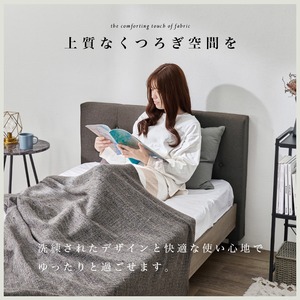 【組立式】耐荷重350kg ファブリックシングルベッド すのこフレーム ボンネルコイルマットレスセット 3色展開 一人暮らし ワンルーム 幅106cm