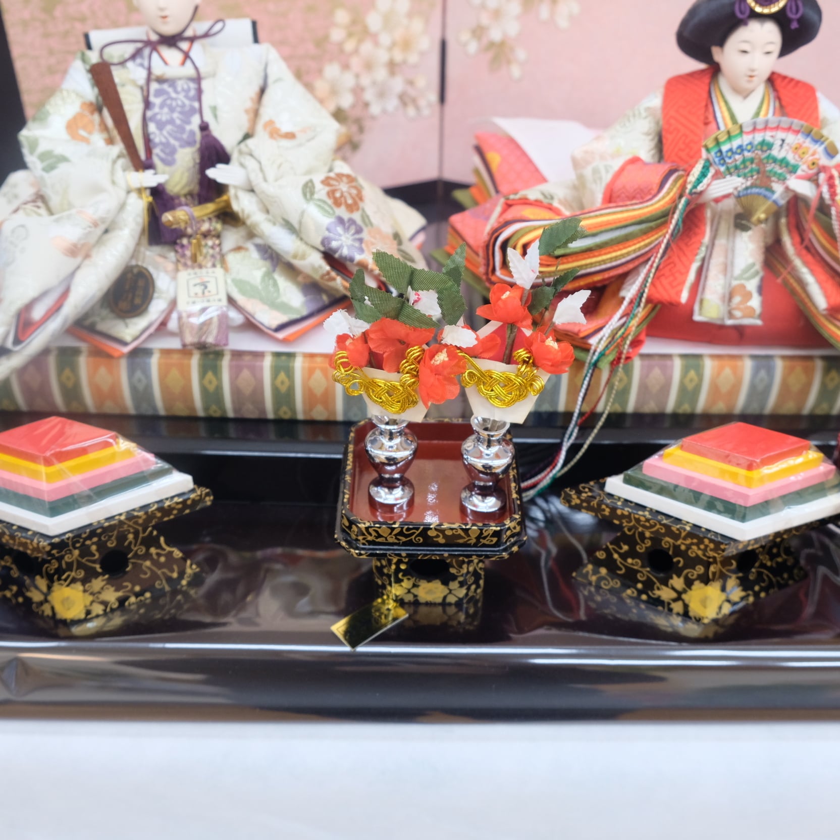 雛人形｜久月 新王飾り｜女の子 ｜桃の節句｜コンパクト｜久月正規取扱