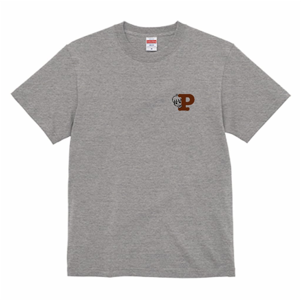 ぽむ」ワンポイント×バックロゴTシャツ ミックスグレー | KODAの