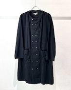 ~90s HAI SPORTING GEAR Cut-Sew Fabric No-Collar Double Coat