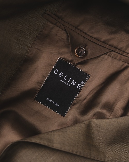 [Late 1990s-Early 2000s] "CELINE HOMME" Wool Mohair Tailored Jacket (Made in Italy)