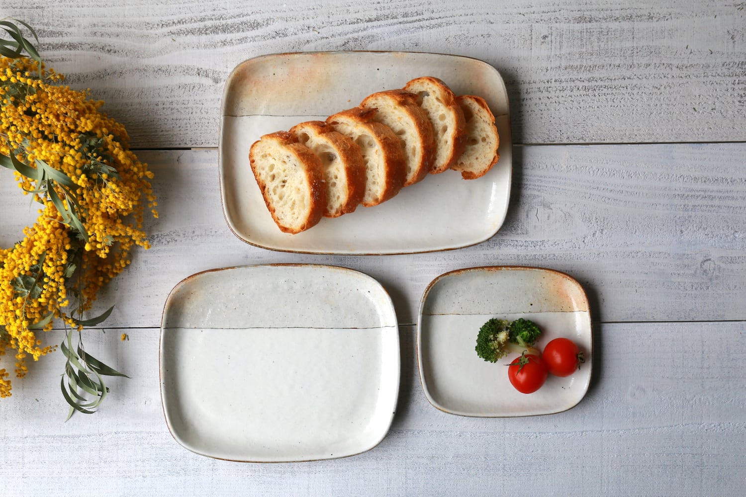 荒鉄線 パン皿 特大 | 古谷製陶所